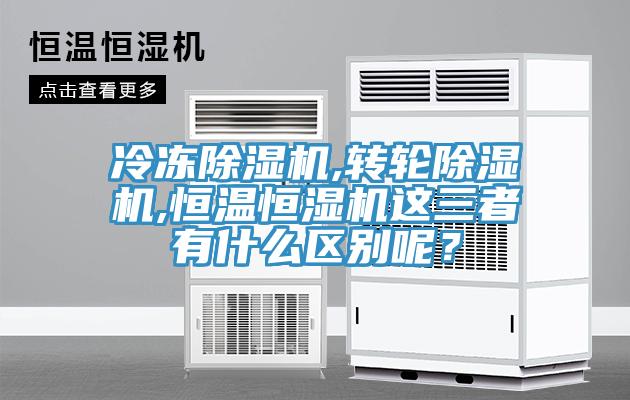 冷凍除濕機,轉輪除濕機,恒溫恒濕機這三者有什么區別呢？