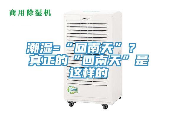 潮濕=“回南天”？ 真正的“回南天”是這樣的
