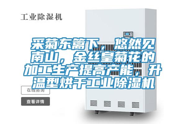 采菊東籬下，悠然見南山，金絲皇菊花的加工生產提高產能，升溫型烘干工業除濕機