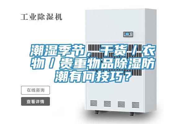 潮濕季節，干貨／衣物／貴重物品除濕防潮有何技巧？