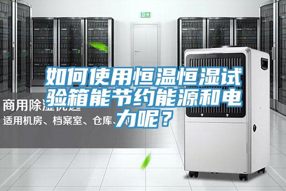 如何使用恒溫恒濕試驗(yàn)箱能節(jié)約能源和電力呢?