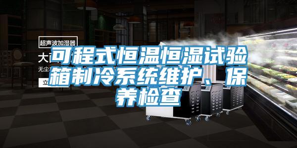 可程式恒溫恒濕試驗(yàn)箱制冷系統(tǒng)維護(hù)、保養(yǎng)檢查