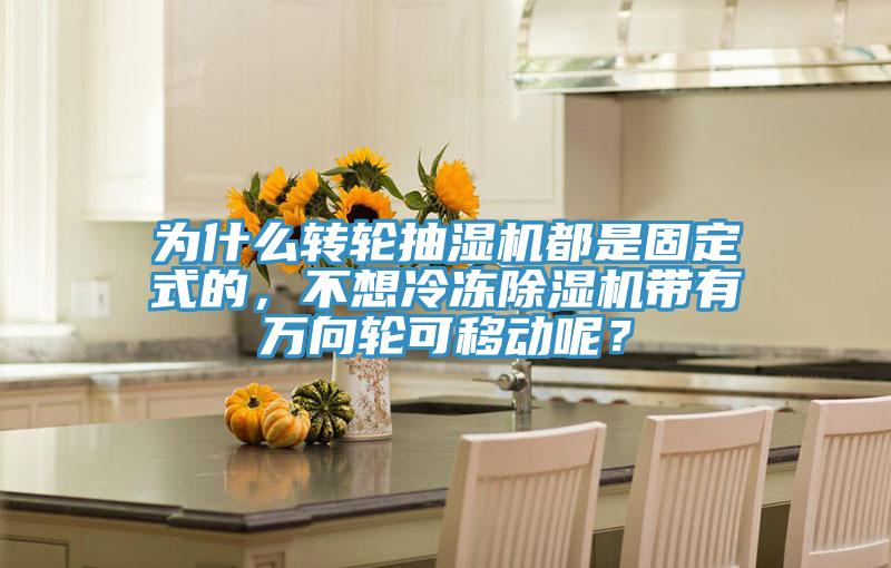 為什么轉輪抽濕機都是固定式的,不想冷凍除濕機帶有萬向輪可移動呢?