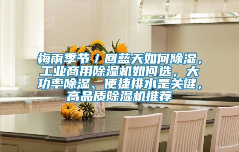 梅雨季節(jié)/回藍(lán)天如何除濕,工業(yè)商用除濕機(jī)如何選,大功率除濕、便捷排水是關(guān)鍵,高品質(zhì)除濕機(jī)推薦