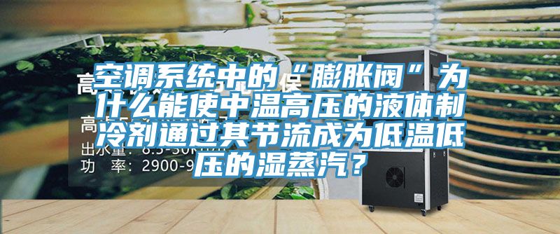空調系統(tǒng)中的“膨脹閥”為什么能使中溫高壓的液體制冷劑通過其節(jié)流成為低溫低壓的濕蒸汽?