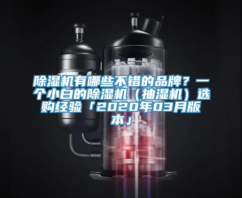 除濕機有哪些不錯的品牌？一個小白的除濕機（抽濕機）選購經驗「2020年03月版本」